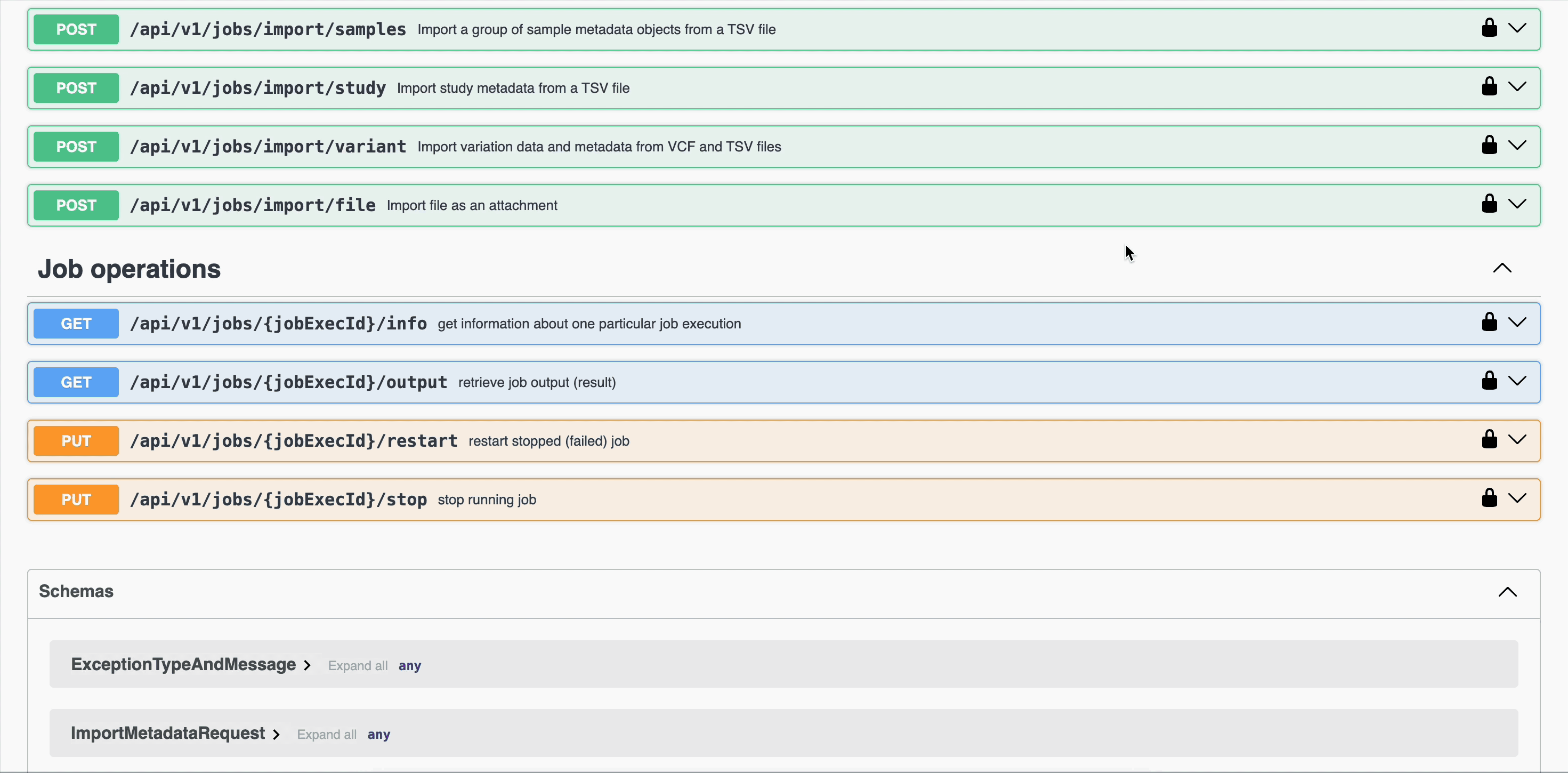 Import Data Using API - User documentation
